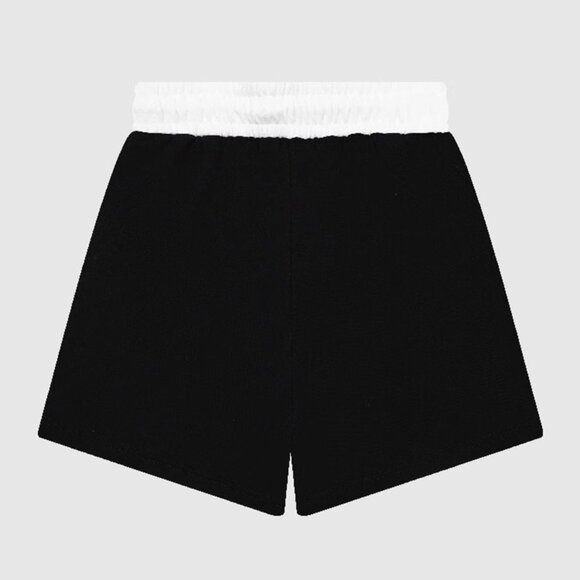B.Sure Black And White Drawstring Shorts - Picture 2 of 4